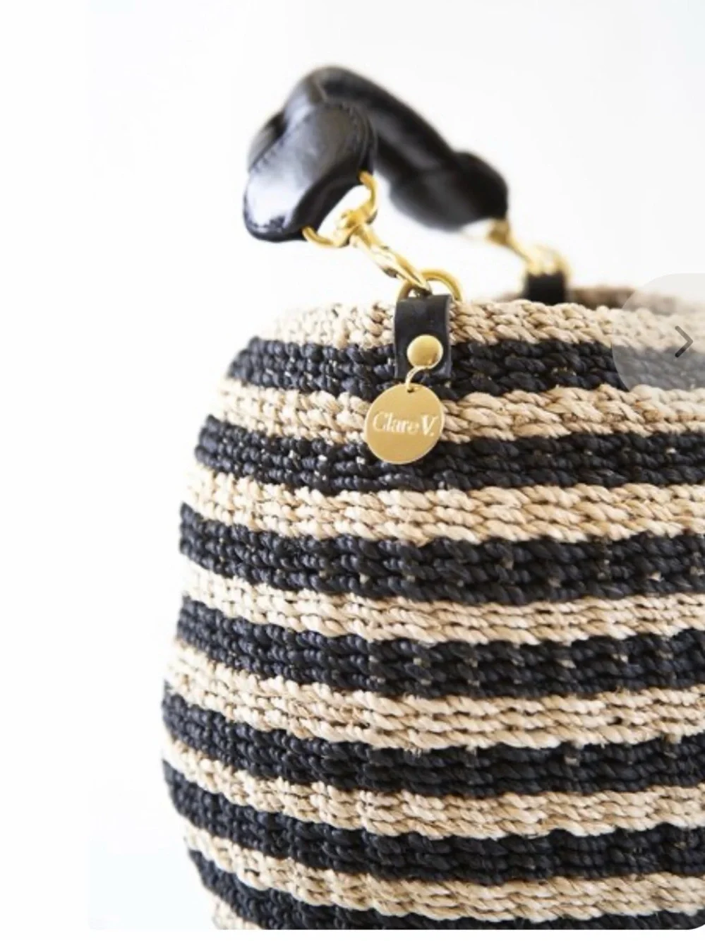Clare V striped pot de miel basket bag - Picture 2 of 8